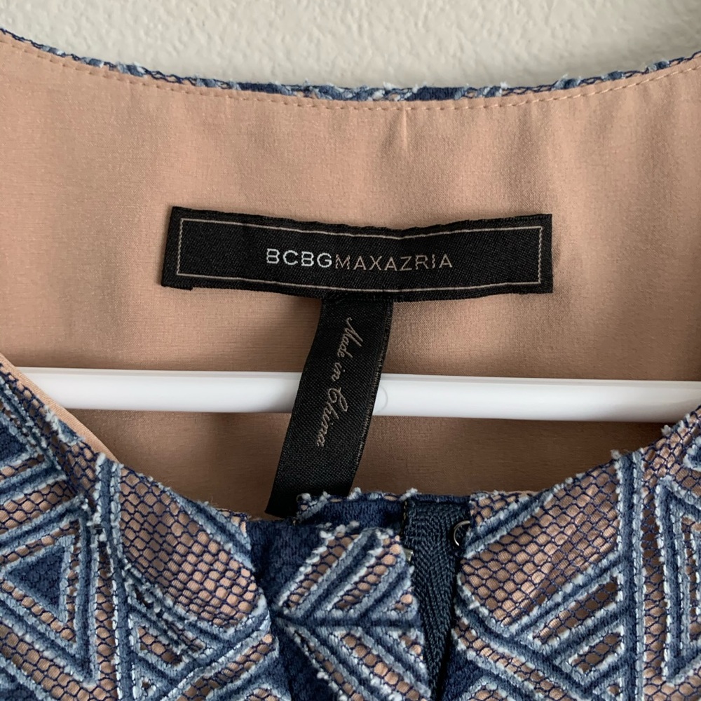 Cream/blue patterned BCBGMaxAzria - Picture 2 of 3